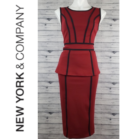 New York & Company Dresses & Skirts - New York & Co Red PeplumTop & Skirt Set Sz Small